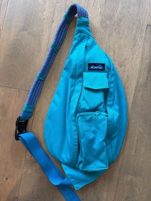Kavu Rope Sling Crossbody Bag Solid Teal Blue
