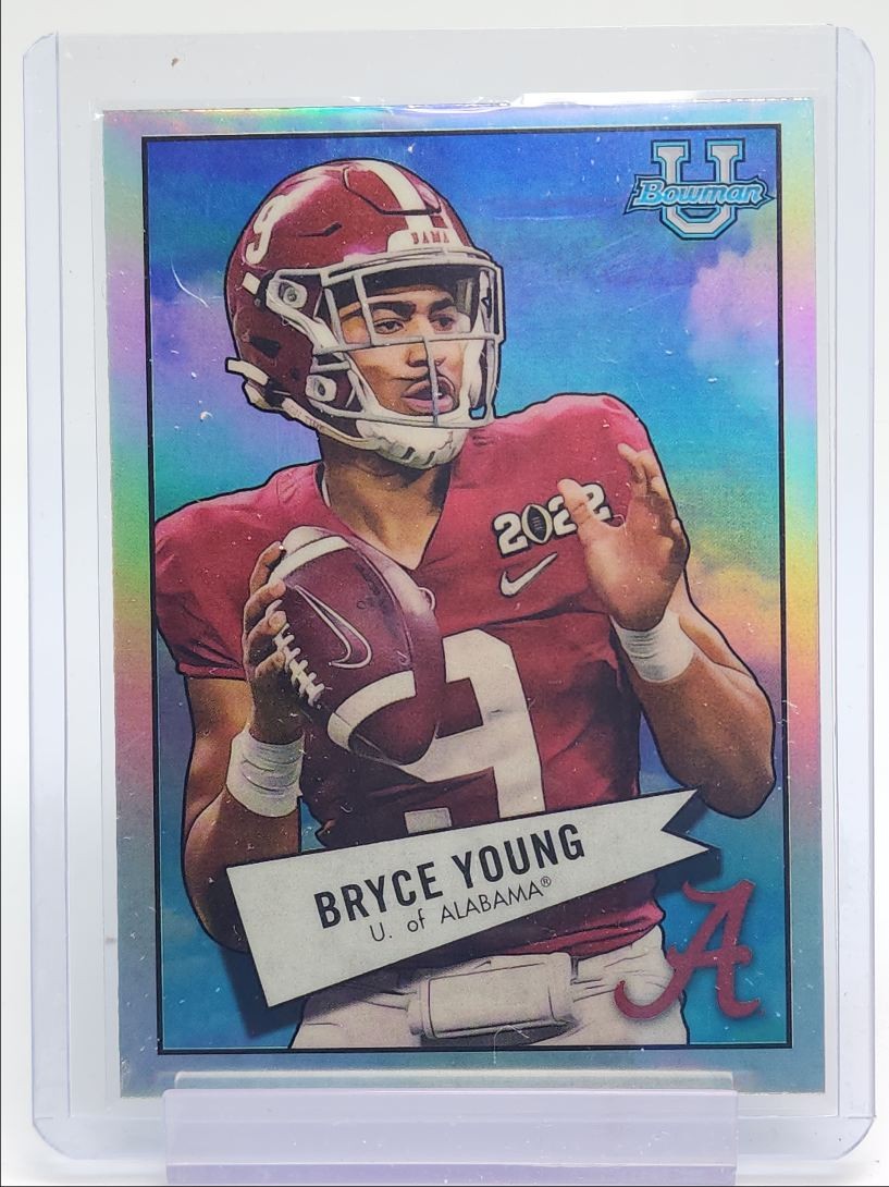 BRYCE YOUNG 2022 BOWMAN UNIVERSITY CHROME 1952 BOWMAN REFRACTOR Q5759