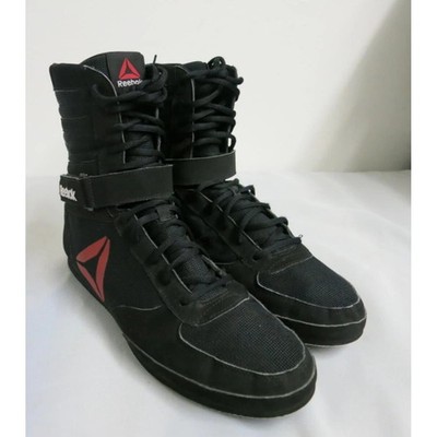 Mens Reebok Boxing Boots Nubuck Black Red BD1347 Canelo Mayweather Size 12