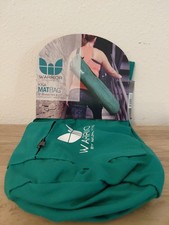Natural Fitness Warrior Yoga Mat Bag Pilates Gym Tote Green Lightweight 6" x 27"