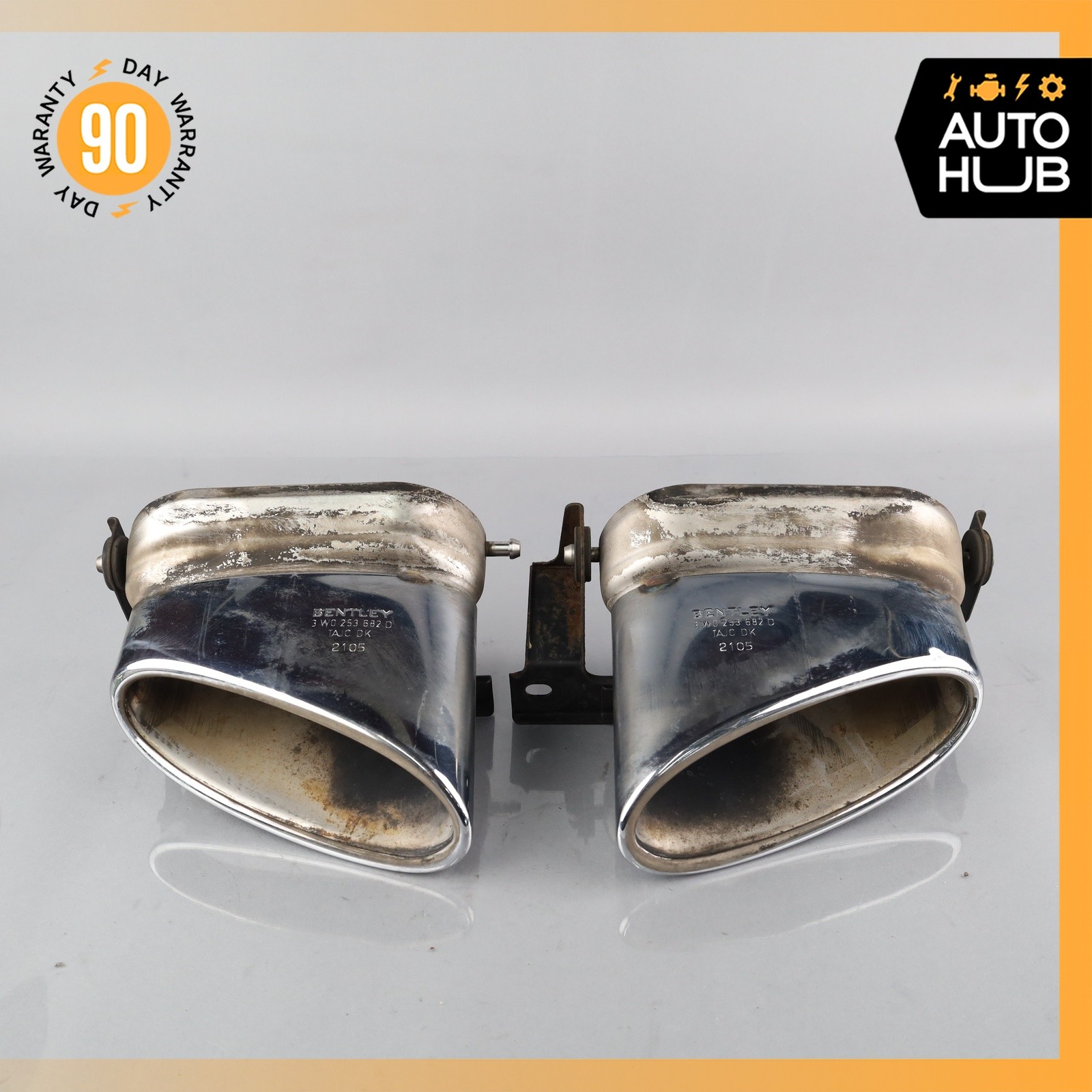 Bentley Continental Flying Spur Exhaust Muffler Tips Left & Right Set OEM