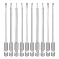 "10 StüCk 3/32\" Sae Sechskant-Bohrerbits 100 Mm LäNge Magnetbits Grau"