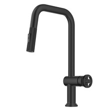 Kraus KPF-3126MB Urbix Industrial Pull-Down Single Handle Kitchen Faucet - Black