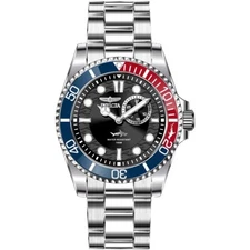 Invicta Men's Watch Pro Diver Quartz Black Dial Stainless Steel Bracelet 49274