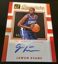 17/18 Donruss #SS-JE Jawun Evans Autograph Gold RC 4/10 Clippers