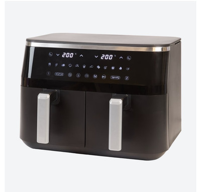 ILAG Double Smart Fryer Airfryer Doppelkammer 2x4,5L Display 200°C schwarz