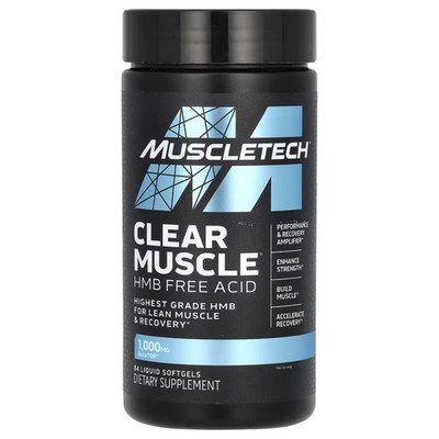 Clear Muscle  HMB Free Acid - Lean Muscle & Recovery - 84 Softgels (84 Servings)