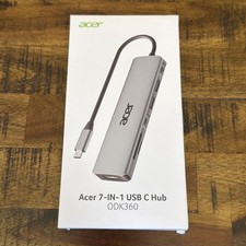 Acer 7-in-1 USB-C Type-C Hub HDMI Silver Portable, Model/MPN ODK360