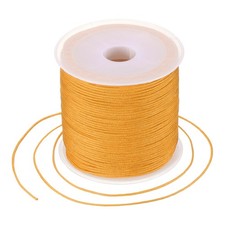 0.8mm Nylon String for Bracelets 44 Yards Nylon Beading Thread Golden Yellow