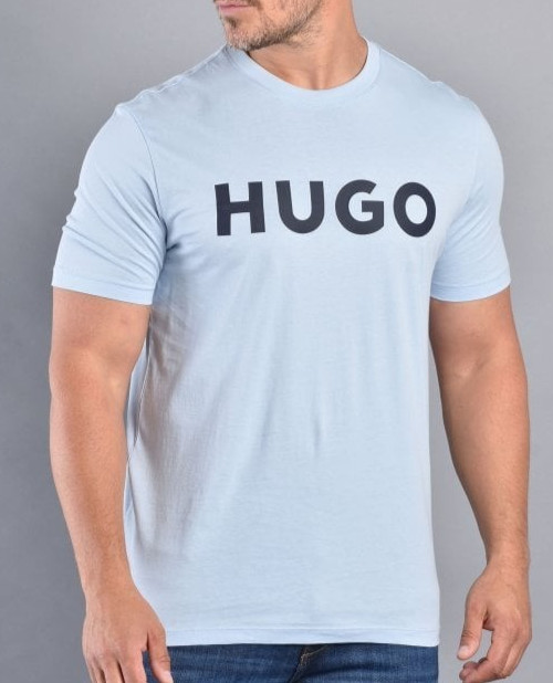 HUGO BOSS Mens Blue Short Sleeve Cotton T-Shirt Large BNWT