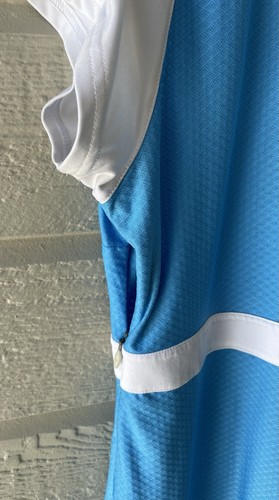 Adidas Climacool 1/4 Zip V-Neck Floral Blue/white Active Dress Sz 12 Golf Tennis - 第 5/8 張圖片