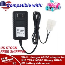 WALL charger AC/DC adapter for KID TRAX MOTO Disney QUAD 6V battery ride on car