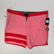 Hurley Mens Swim Trunks Adult Size 40 Red Phantom Board Shorts Surfing Ocean