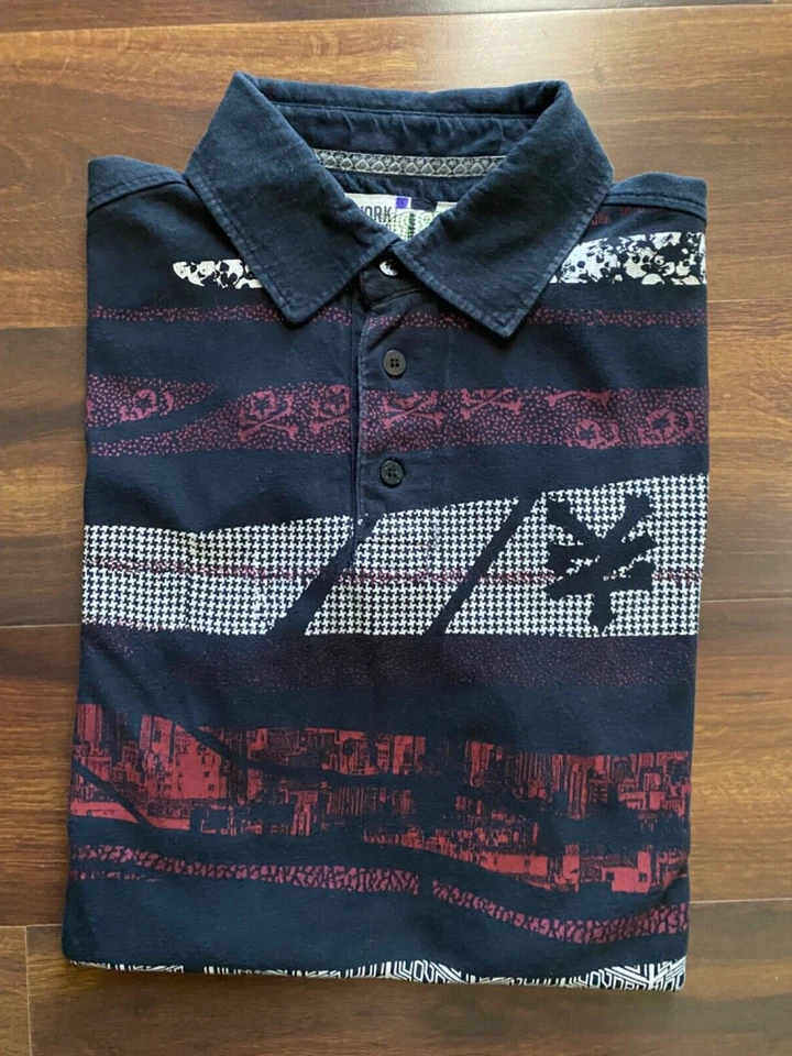 Zoo York Men's Black Graphic Short Sleeve Polo  Shirt Size L - Image 4 of 4