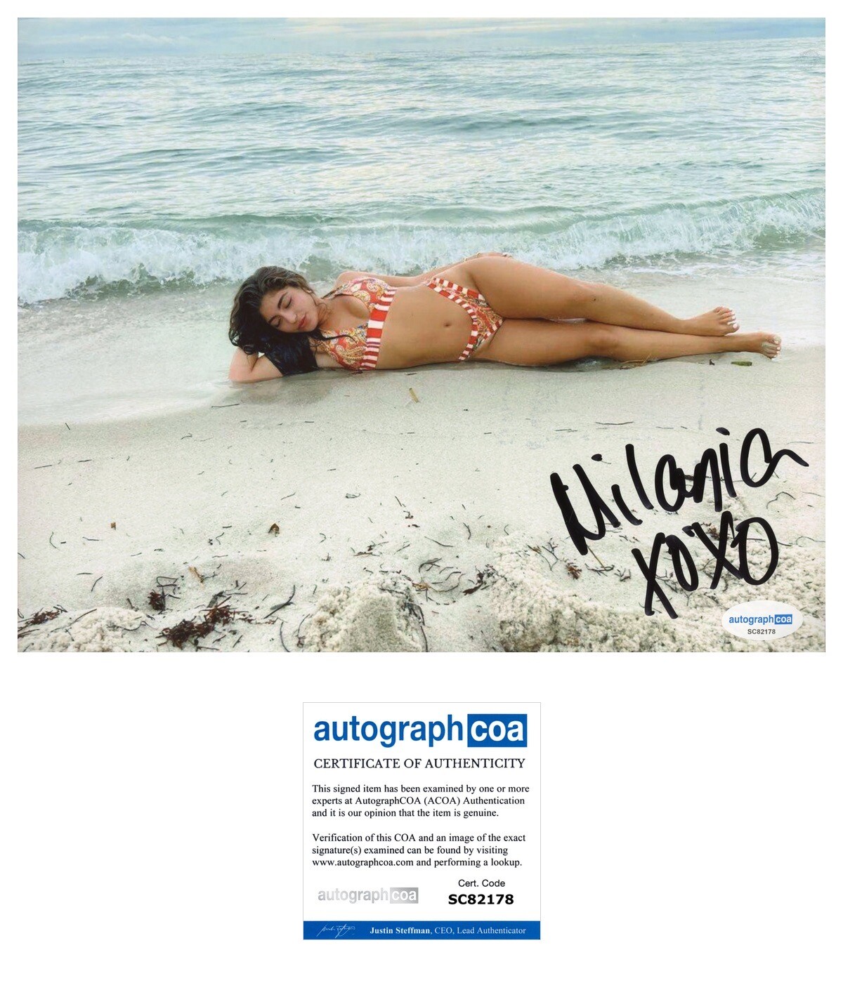 MILANIA GIUDICE SIGNED REAL HOUSEWIVES DAUGHTER TERESA 8x10 PHOTO - ACOA COA