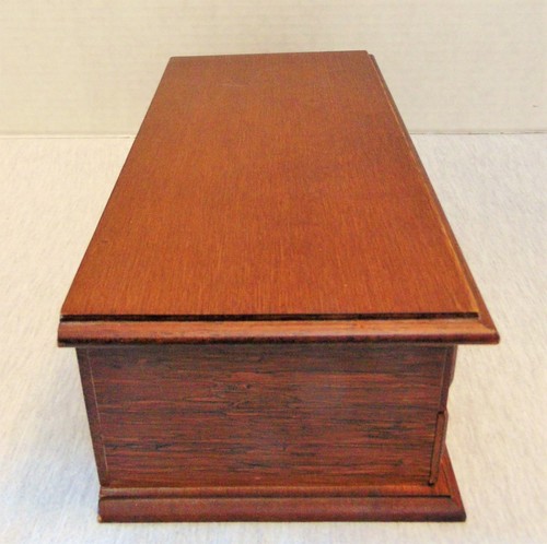 Organizador de almacenamiento de caja de baratijas para joyería de madera marrón con 1 cajón - Imagen 4 de 7