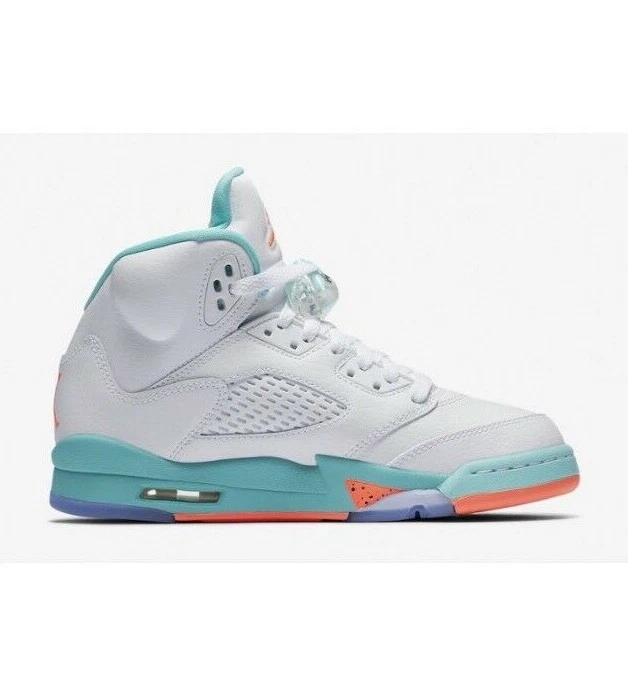 Jordan 5 aqua best sale white