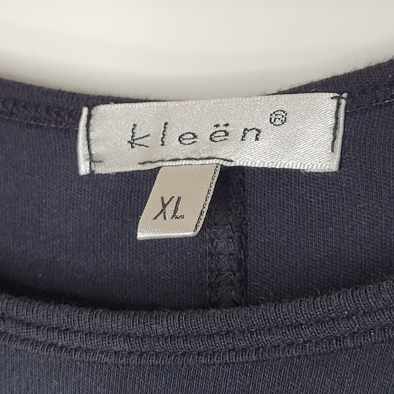 KLEEN Black Maxi Dress Size XL Cotton Modal Long Sleeve Lagenlook