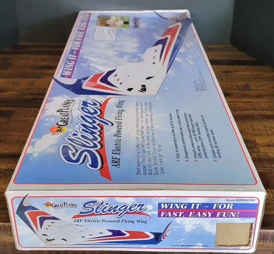 GREAT PLANES SLINGER ARF Flying Wing Electric Powered GPMA1180 eBay
