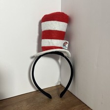 Dr Seuss Cat in The Hat Costume Headband Child Unisex Red White Costume