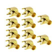 10pcs MCX Female Jack right angle RF Connector thru hole PCB Mount with solder