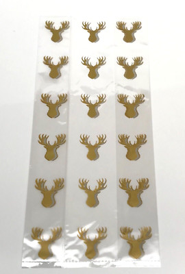 10 X GOLDHIRSCHE HIRSCH DESIGN FESTLICH WEIHNACHTEN CELLO LECKERLI BEUTE Geschenk TASCHEN TORTE