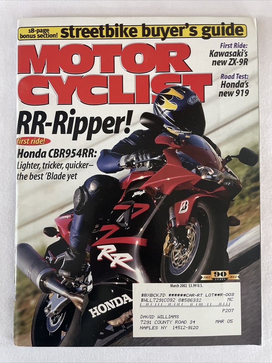 2002 March Motor Cyclist Magazine, RR-Ripper! Honda CBR954RR