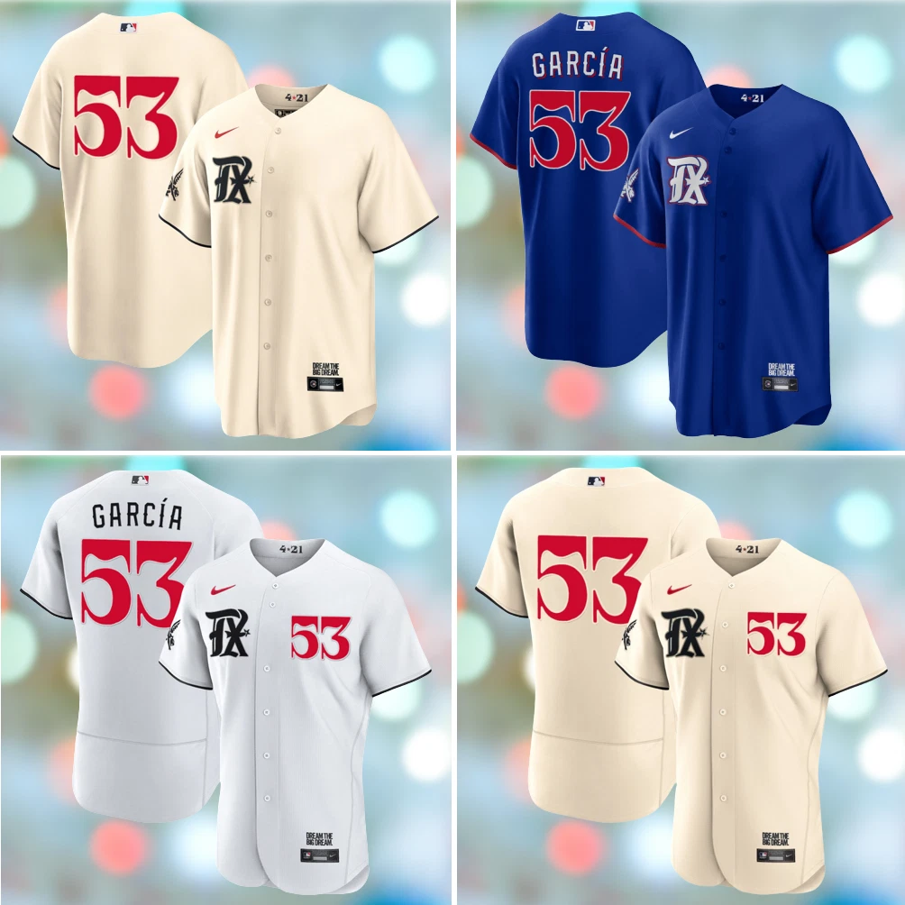 MLB Texas Rangers City Connect Men's Replica Baseball Jersey.