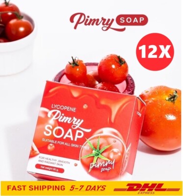 12X PIMRY TOMATO SOAP Skincare Whiten AHA Anti-oxidants Freckles Dark Spots DHL