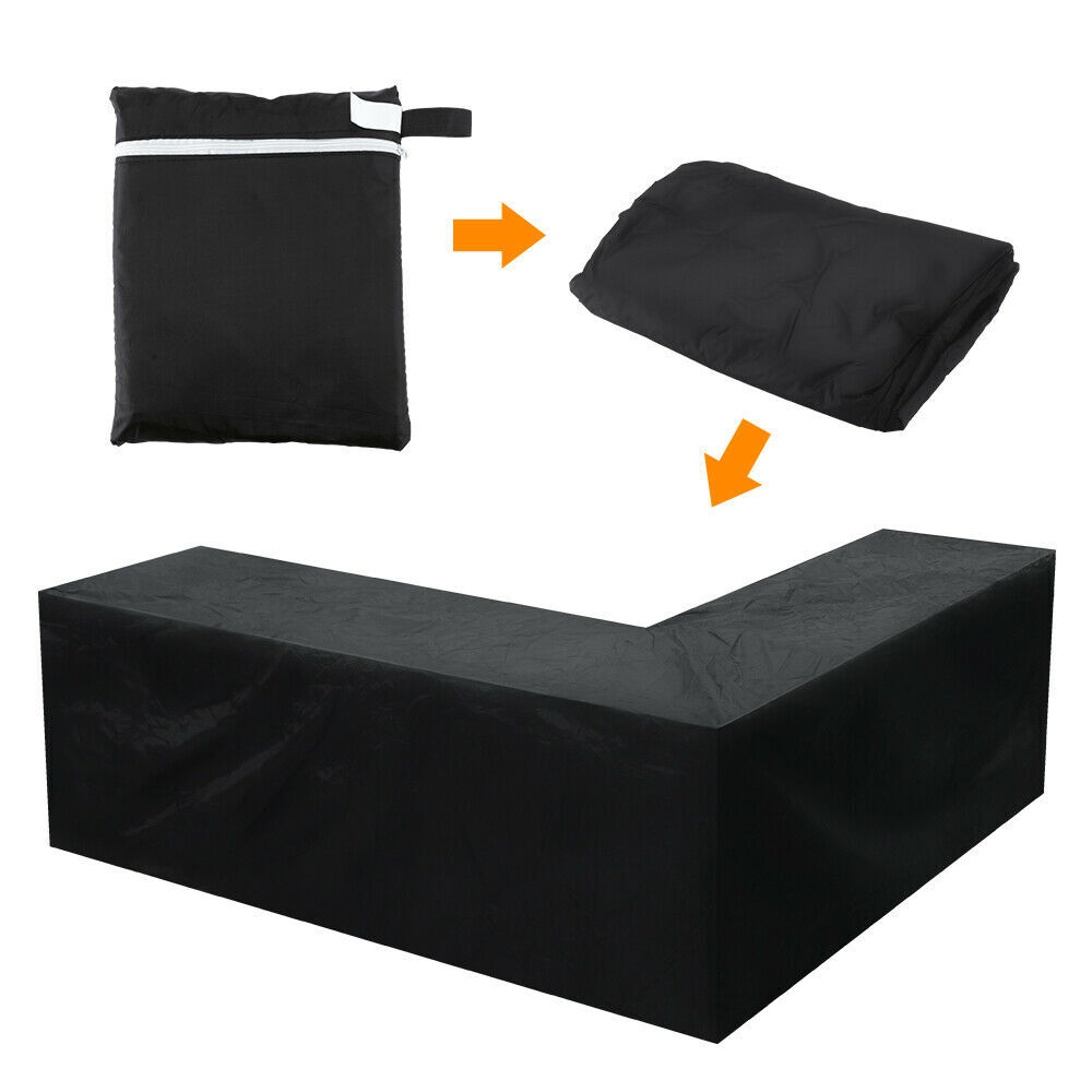 Rattan Corner Sofa Cover L Shaped Garden Furniture Protector Outdoor