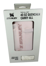 STANLEY The All Day 40 OZ Quencher Carry-All Rose Quartz Carry Strap Cross-Body