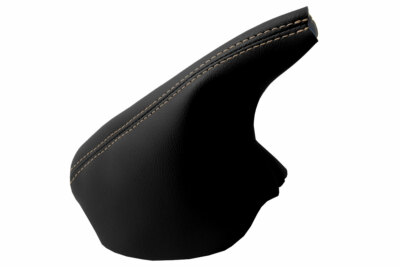 Fits BMW E30 1984-1991 PVC Leather E Brake Boot Cover Black Beige Stitch