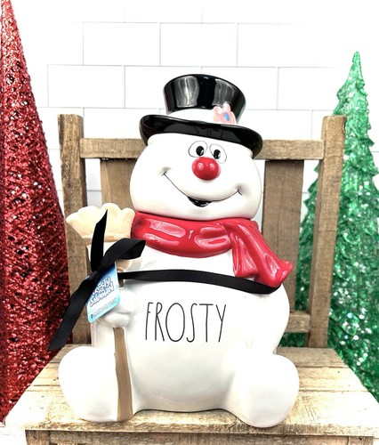 New 2024 Rae Dunn “Frosty” The Snowman 11” Christmas Canister Cookie Jar New - Picture 2 of 5