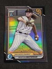 2024 Bowman Chrome - 1st Bowman Black Refractor Boston Bateman #/10