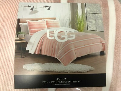 UGG ベージュ ツインXL毛布、枕カバー