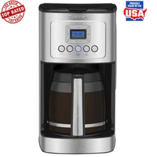 Fully Automatic 14 Cup Coffee Maker Brew Strength Control Easy Fill Glass Carafe