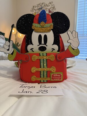 NEW Jeweled  Loungefly Mini Backpack Mickey Mouse Disney100 The Band Concert