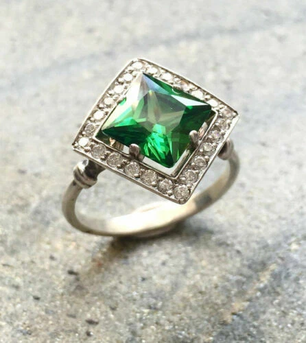 Emerald Sterling Silver Fine Rings