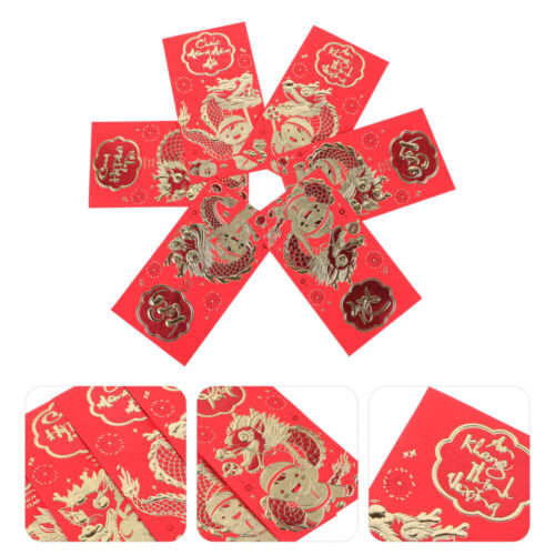 6 Red Zodiac Gift Envelopes for Lunar New Year 2024 - 第 1/12 張圖片
