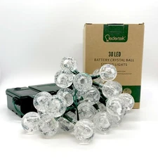 30 LED Battery Crystal Ball String Lights for Home Outdoor Garden Party 