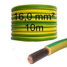 10m Grün/Gelb ⭐ H07V-K ⭐ 16,0 mm² Litze Kabel Erdungskabel mm2