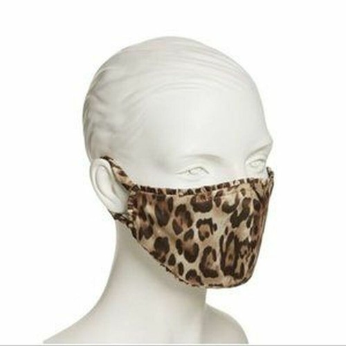 WAYF Women's 3 Pieces Breathable Washable Abstract Leopard Face Cover Red Black - Photo 3/5