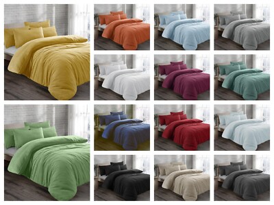 Extra Weich Teddy Fleece Bettbezug Bettwäsche Set - Thermo Warm Plüsch Steppdecke Bezug
