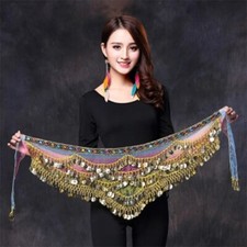 BellyDance Belt Silk Velvet Belt Scarf Crystal BellyDance Waist Chain Hip Scarf