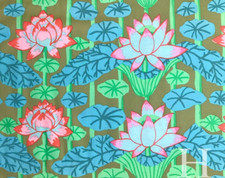 KAFFE FASSETT LOTUS STRIPE GREEN GP140 fat quarter   original issue