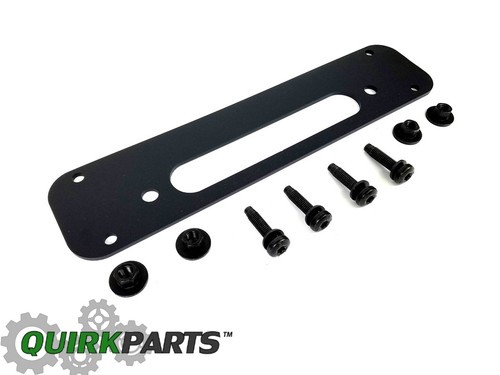 07-18 JEEP WRANGLER JK BODY CENTER MOUNTED FRONT LEAD PLATE KIT FOR WINCH MOPAR - Foto 2 di 6