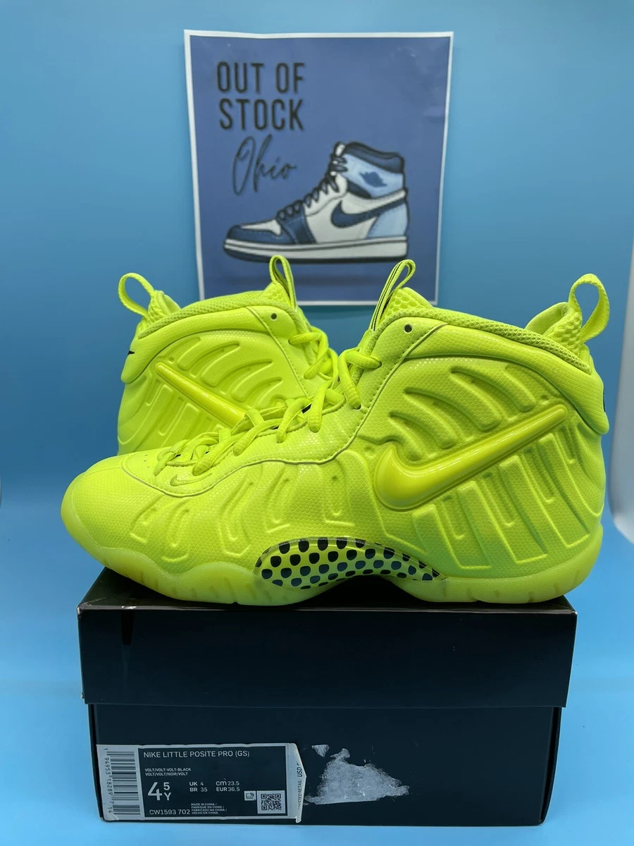 Nike Air Foamposite Pro Premium GS Volt Size 4.5Y Rare Retro