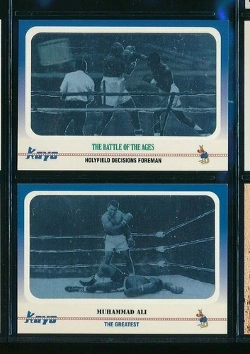 Lot (2) 1991 Kayo #235 & #100 Muhammad Ali & Holyfield Holograms  (AH34 & REG)