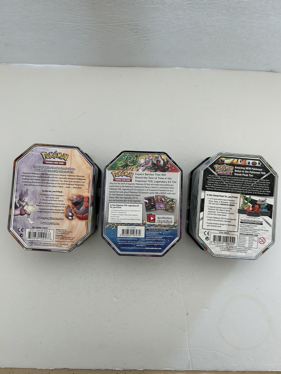 Pokemon Trading Card Game EMPTY Metal Container Boxes *Set of 3* | eBay