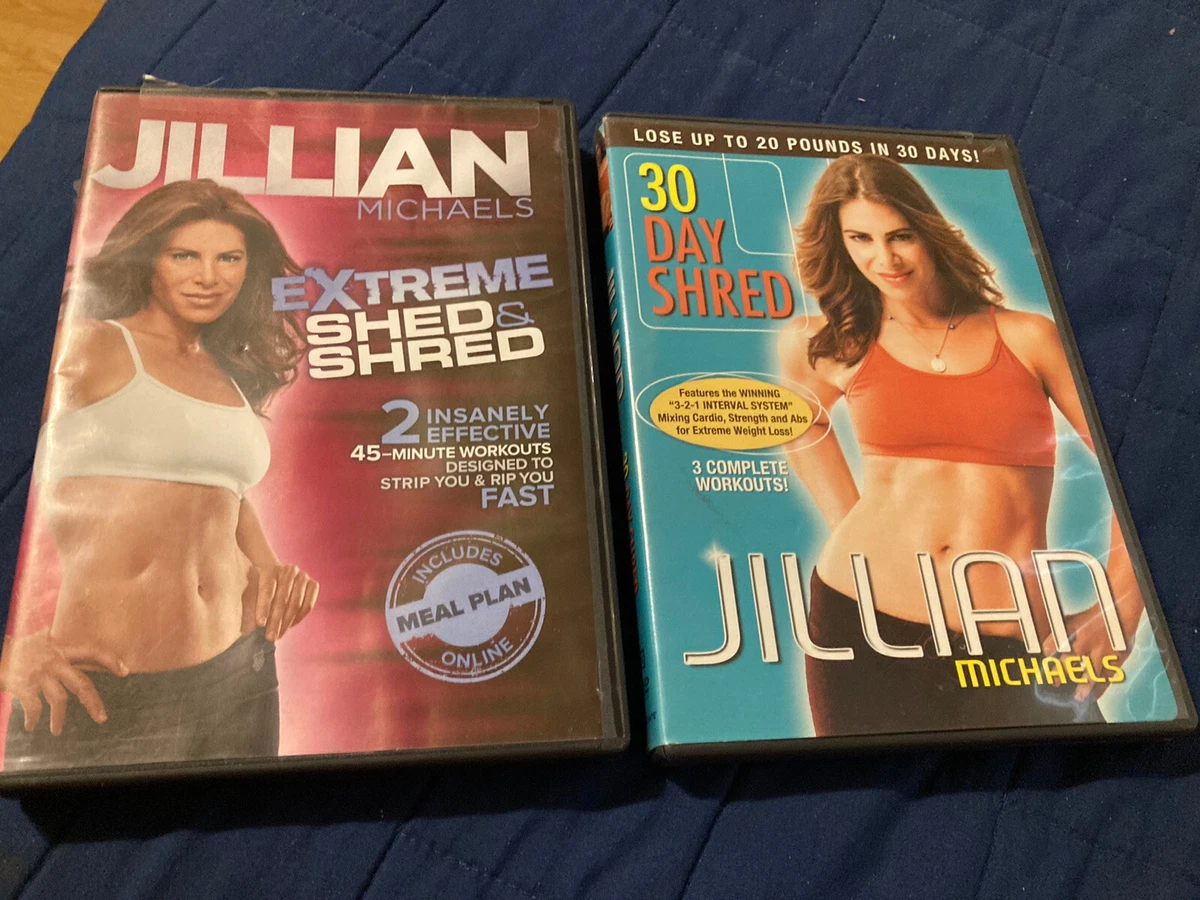 Jillian Michaels 30 Day Shred Plus Extreme Shred 2 In Lot. Nice